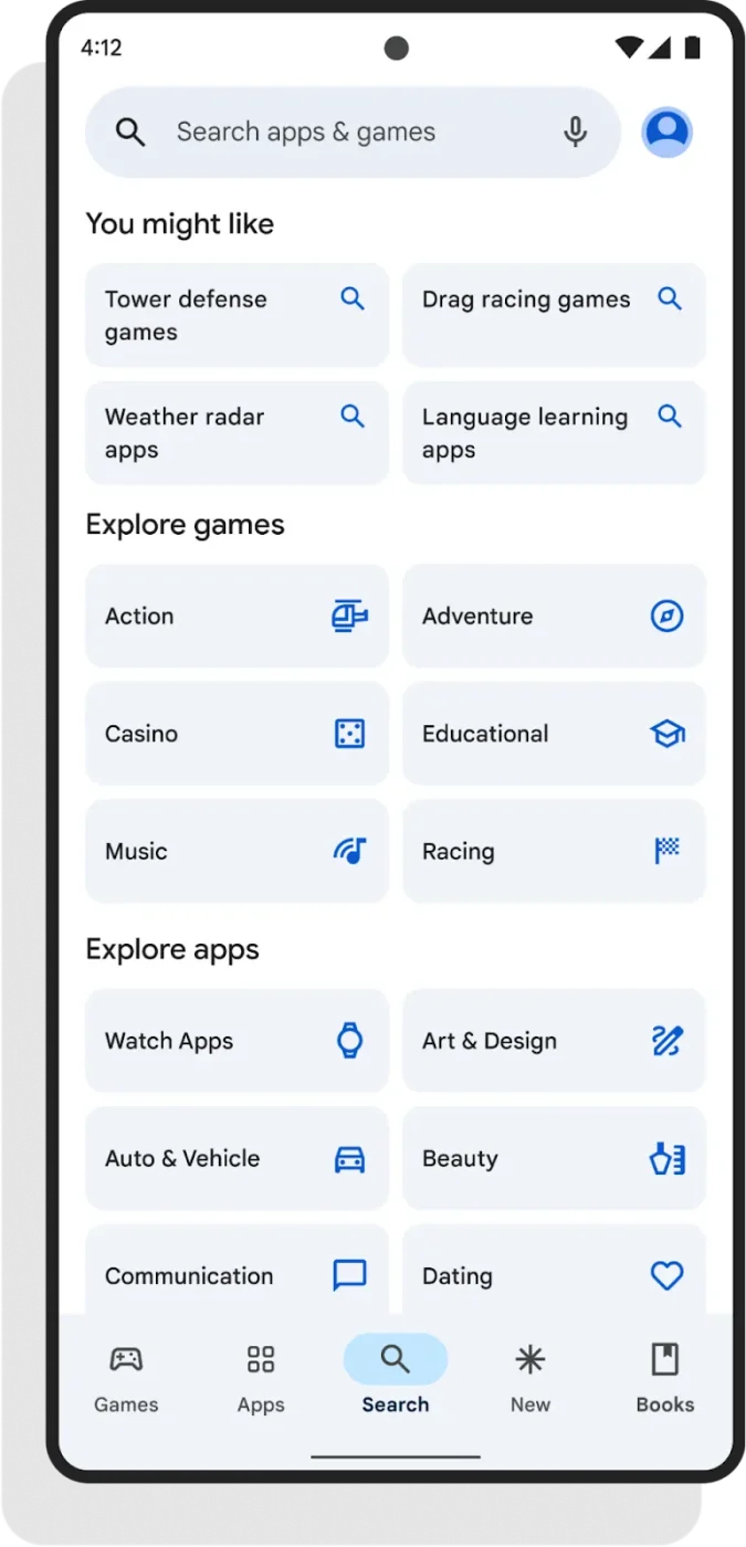 Play Store New Discovery Features